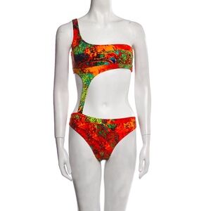 NWT Lisa Maree Crawl then Walk One Shoulder One Piece Swimsuit Sunrise Size XS